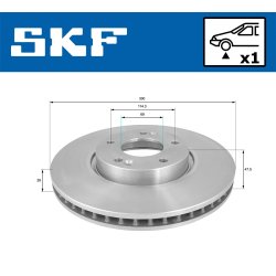 Brake Disc VKBD80236V1 SKF VKBD 80236 V1 OE Ref 517121M500 SKF