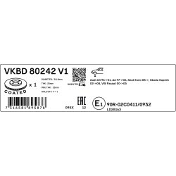 Brake Disc VKBD80242V1 SKF VKBD 80242 V1 OE Ref 3B0615301B SKF