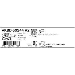 Brake Disc VKBD80244V2 SKF VKBD 80244 V2 OE Ref 34116799347 SKF