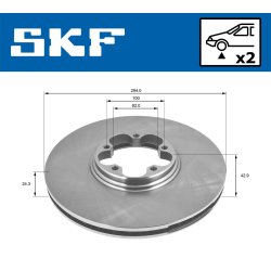 Brake Disc VKBD80279V2 SKF VKBD 80279 V2 OE Ref 1387781 SKF