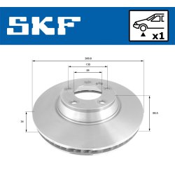 Brake Disc VKBD80284V1 SKF VKBD 80284 V1 OE Ref 7L6615301E SKF