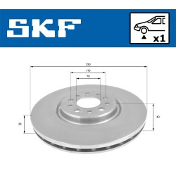 Brake Disc VKBD80294V1 SKF VKBD 80294 V1 OE Ref 51731346 SKF