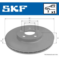 Brake Disc VKBD80304V1 SKF VKBD 80304 V1 OE Ref 34116799351 SKF