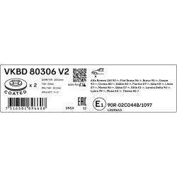Brake Disc VKBD80306V2 SKF VKBD 80306 V2 OE Ref 46403088 SKF