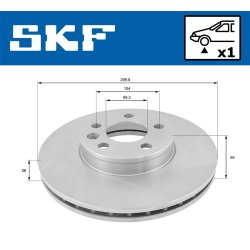 Brake Disc VKBD80322V1 SKF VKBD 80322 V1 OE Ref 1141782 SKF