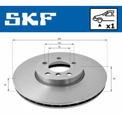 Brake Disc VKBD80339V1 SKF VKBD 80339 V1 OE Ref 34116771985 SKF