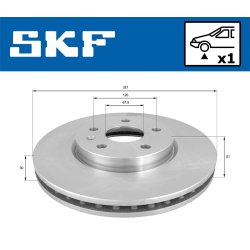 Brake Disc VKBD80360V1 SKF VKBD 80360 V1 OE Ref 13501308 SKF