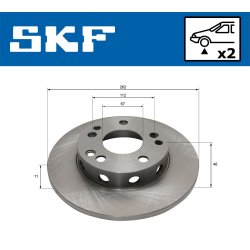 Brake Disc VKBD80363S2 SKF VKBD 80363 S2 OE Ref 2014210812 SKF