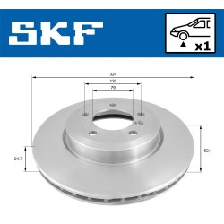 Brake Disc VKBD80422V1 SKF VKBD 80422 V1 OE Ref 34101166071 SKF