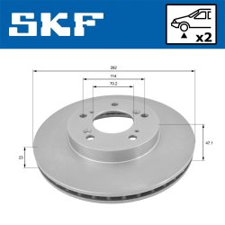 Brake Disc VKBD80429V2 SKF VKBD 80429 V2 OE Ref 45251S2HN00 SKF