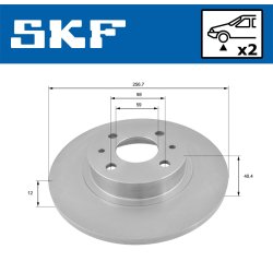 Brake Disc VKBD80434S2 SKF VKBD 80434 S2 OE Ref 60808872 SKF