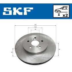 Brake Disc VKBD80477V2 SKF VKBD 80477 V2 OE Ref 4350000000000000 SKF