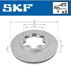 Brake Disc VKBD80481V2 SKF VKBD 80481 V2 OE Ref 1954433 SKF
