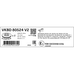 Brake Disc VKBD80524V2 SKF VKBD 80524 V2 OE Ref 0060806137 SKF