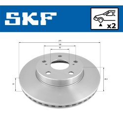 Brake Disc VKBD80694V2 SKF VKBD 80694 V2 OE Ref 4351212670 SKF