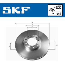 Brake Disc VKBD80778V1 SKF VKBD 80778 V1 OE Ref 2996122 SKF