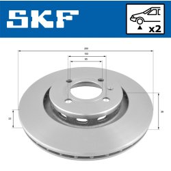 Brake Disc VKBD80783V2 SKF VKBD 80783 V2 OE Ref 535615301 SKF