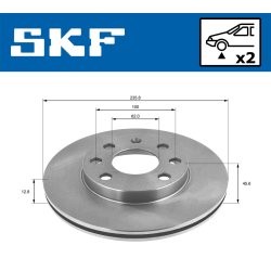 Brake Disc VKBD80929S2 SKF VKBD 80929 S2 OE Ref 002415019 SKF