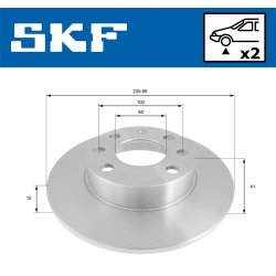 Brake Disc VKBD80941S2 SKF VKBD 80941 S2 OE Ref 569028 SKF