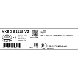 Brake Disc VKBD81115V2 SKF VKBD 81115 V2 OE Ref 4351220470 SKF