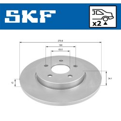 Brake Disc VKBD90026S2 SKF VKBD 90026 S2 OE Ref 1323102 SKF