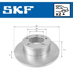 Brake Disc VKBD90048S2 SKF VKBD 90048 S2 OE Ref 4320600Q0A SKF