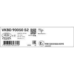 Brake Disc VKBD90050S2 SKF VKBD 90050 S2 OE Ref 34211503070 SKF