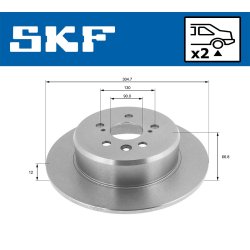 Brake Disc VKBD90069S2 SKF VKBD 90069 S2 OE Ref 4320600QAA SKF
