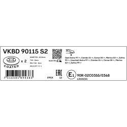 Brake Disc VKBD90115S2 SKF VKBD 90115 S2 OE Ref 569109 SKF