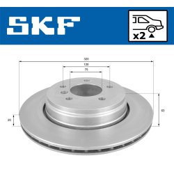 Brake Disc VKBD90180V2 SKF VKBD 90180 V2 OE Ref 34216753215 SKF