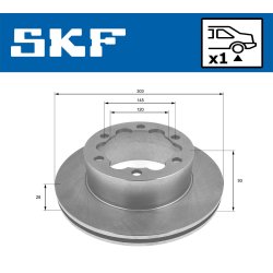 Brake Disc VKBD90182V1 SKF VKBD 90182 V1 OE Ref 9064230112 SKF