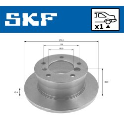 Brake Disc VKBD90198S1 SKF VKBD 90198 S1 OE Ref 9024230112 SKF