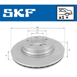 Brake Disc VKBD90204V1 SKF VKBD 90204 V1 OE Ref 0004231212 SKF