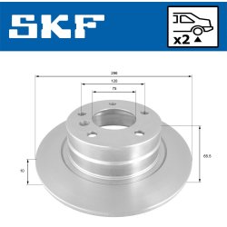 Brake Disc VKBD90237S2 SKF VKBD 90237 S2 OE Ref 34214031275 SKF