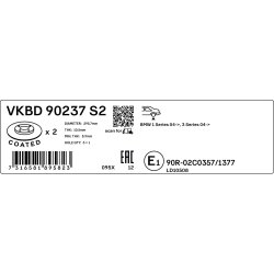 Brake Disc VKBD90237S2 SKF VKBD 90237 S2 OE Ref 34214031275 SKF