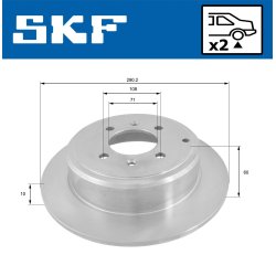 Brake Disc VKBD90238S2 SKF VKBD 90238 S2 OE Ref 4246T6 SKF