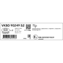 Brake Disc VKBD90249S2 SKF VKBD 90249 S2 OE Ref 584112Y300 SKF