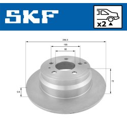 Brake Disc VKBD90291S2 SKF VKBD 90291 S2 OE Ref 271794 SKF