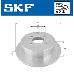 Brake Disc VKBD90307S2 SKF VKBD 90307 S2 OE Ref 584111C800 SKF
