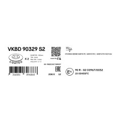 Brake Disc VKBD90329S2 SKF VKBD 90329 S2 OE Ref 584112P000 SKF
