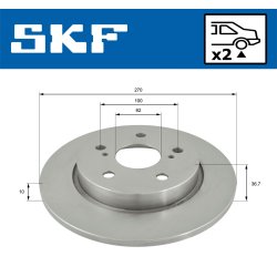 Brake Disc VKBD90330S2 SKF VKBD 90330 S2 OE Ref 4243102170 SKF