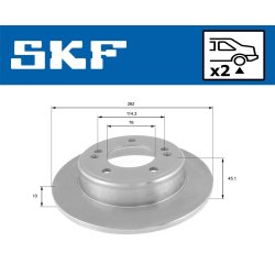 Brake Disc VKBD90352S2 SKF VKBD 90352 S2 OE Ref 584113X300 SKF