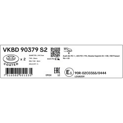 Brake Disc VKBD90379S2 SKF VKBD 90379 S2 OE Ref 4A0615301A SKF