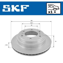Brake Disc VKBD90416V1 SKF VKBD 90416 V1 OE Ref MR418067 SKF