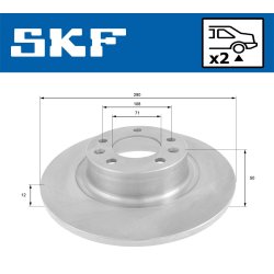 Brake Disc VKBD90431S2 SKF VKBD 90431 S2 OE Ref 424914 SKF