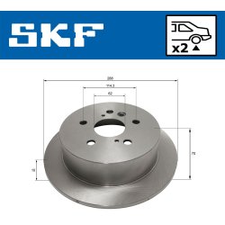 Brake Disc VKBD90516S2 SKF VKBD 90516 S2 OE Ref 4243148040 SKF
