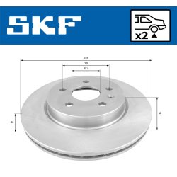 Brake Disc VKBD90547V1 SKF VKBD 90547 V1 OE Ref 13501303 SKF