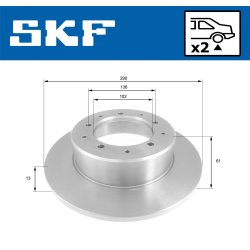 Brake Disc VKBD90642S2 SKF VKBD 90642 S2 OE Ref 571912 SKF