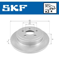 Brake Disc VKBD90653S2 SKF VKBD 90653 S2 OE Ref 0000K04616433 SKF