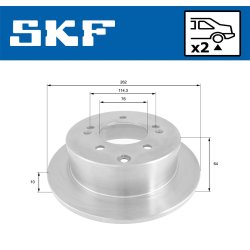 Brake Disc VKBD90678S2 SKF VKBD 90678 S2 OE Ref 584112K300 SKF